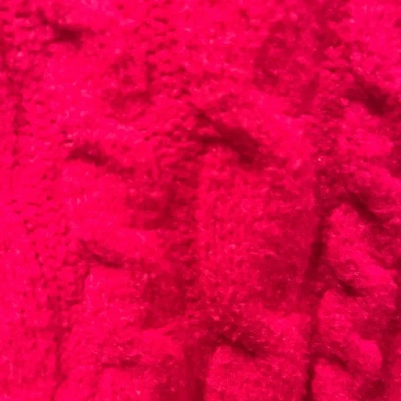 a new day Cropped Cable Knit Sweater - Hot Pink Women’s Large - Picture 2 of 6